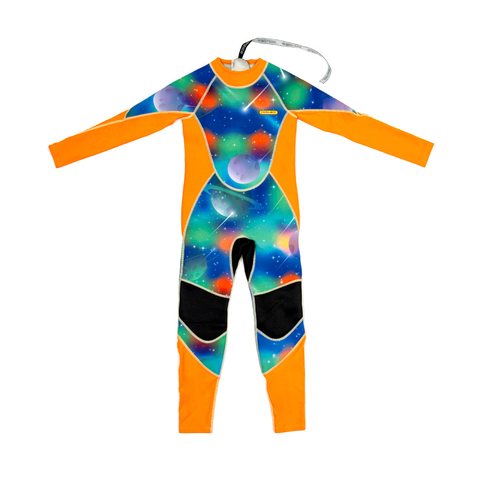 Long Sleeve Sunsafe Toddler Thermal Swimsuit UPF50+ Galaxy_Full Coverage One Piece Swimsuit