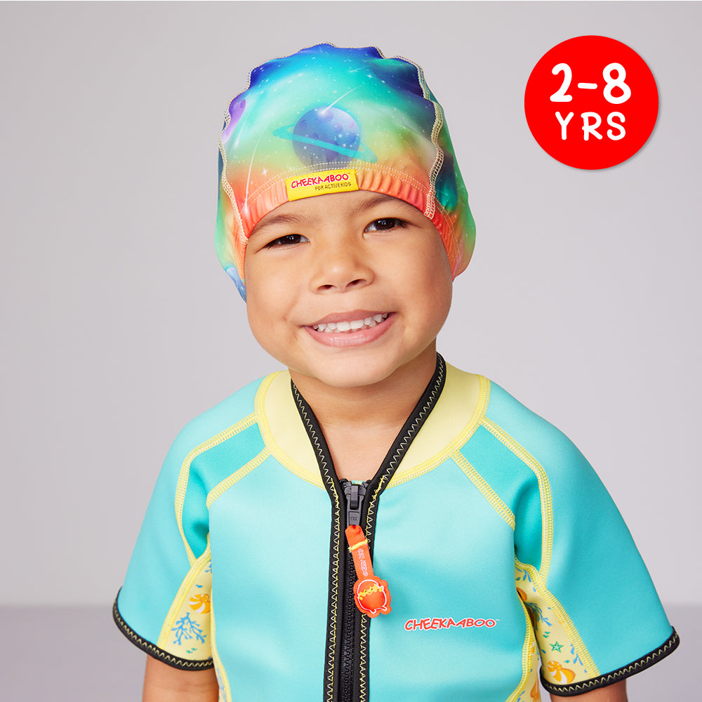 Protective Toddler Swim Cap Galaxy - Spandex Swimming Cap