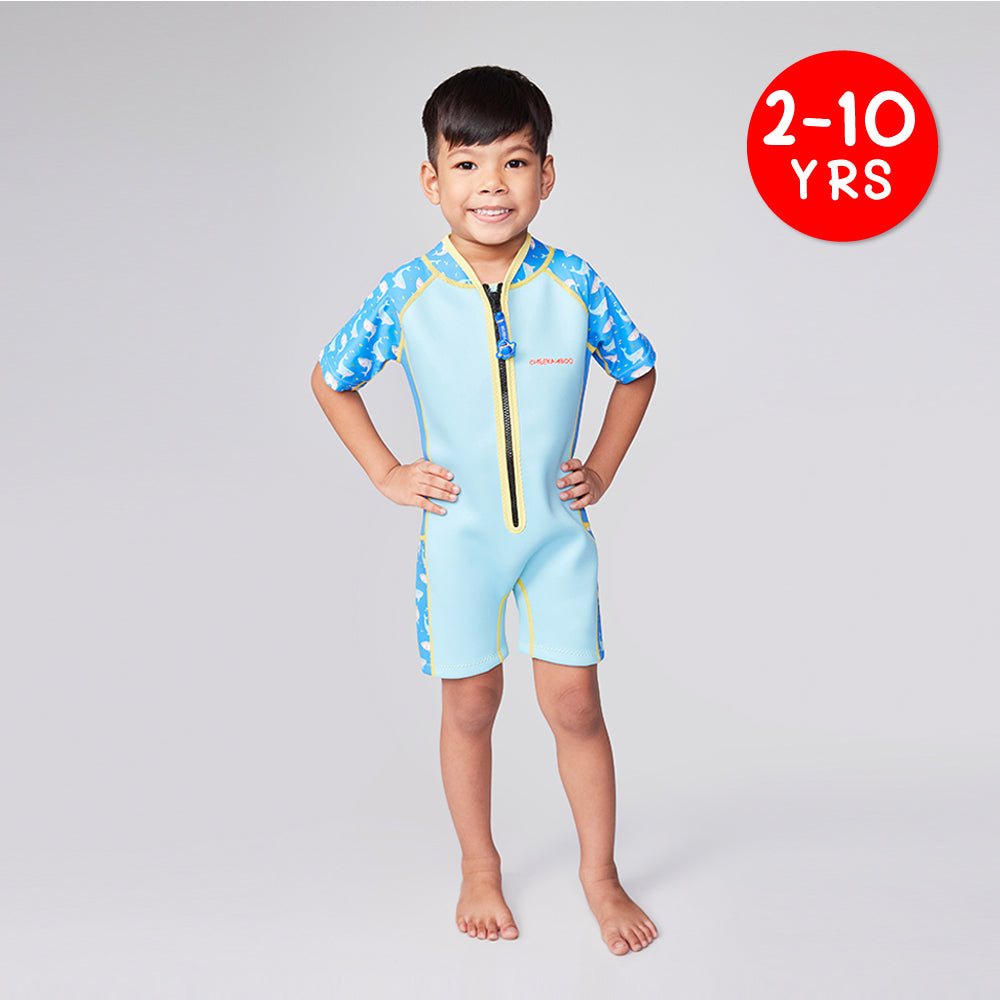 Wobbie Toddler Thermal Swimsuit UPF50+ Blue Shark_Bathing Suits