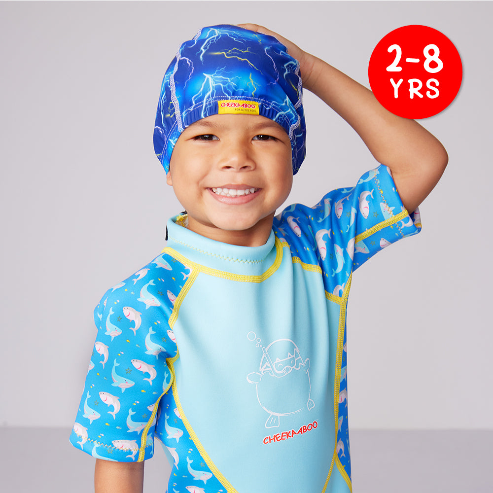 Protective Toddler Swimming Head Cap Thunder
