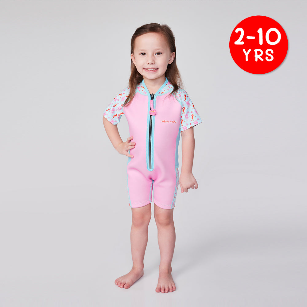 Wobbie Toddler Thermal Swimsuit UPF50+ in Pink Jellyfish