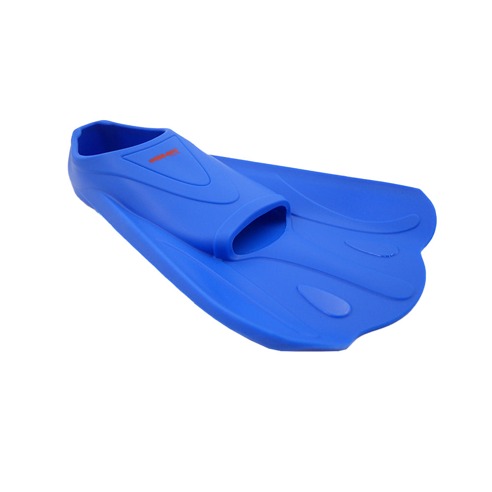 Silicone Swim Fins in Blue - Close Up