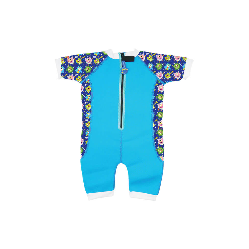 Warmiebabes Baby & Toddler Thermal Swimsuit UPF50+ Blue Monster_Swimming Suit Blue