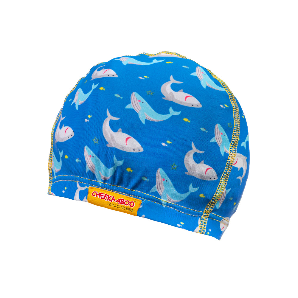 Protective Toddler Spandex Swim Cap with the Shark design