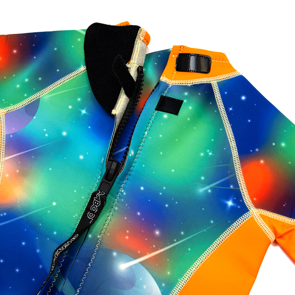 Long Sleeve Sunsafe Toddler Thermal Swimsuit UPF50+ Galaxy_Close Up