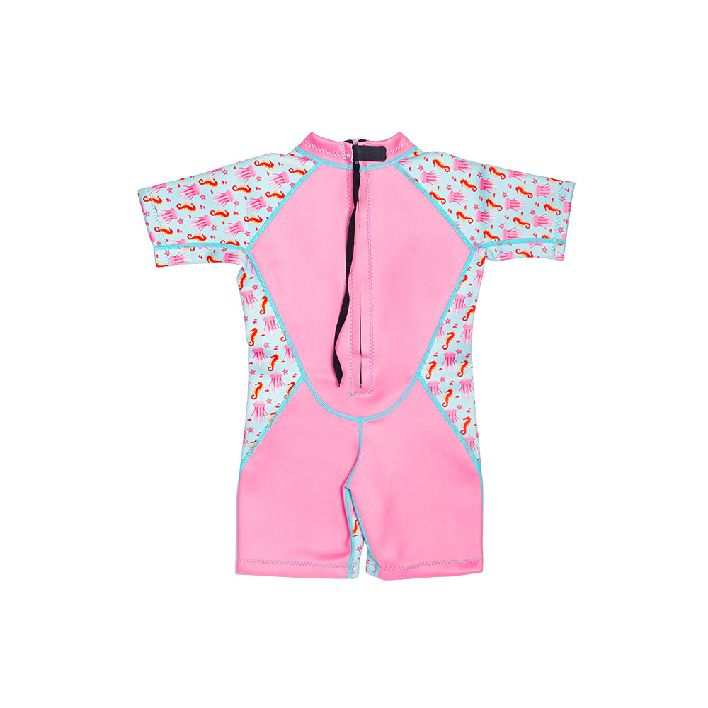 Kiddies Toddler Thermal Swimwear UPF50+ in Pink Jellyfish