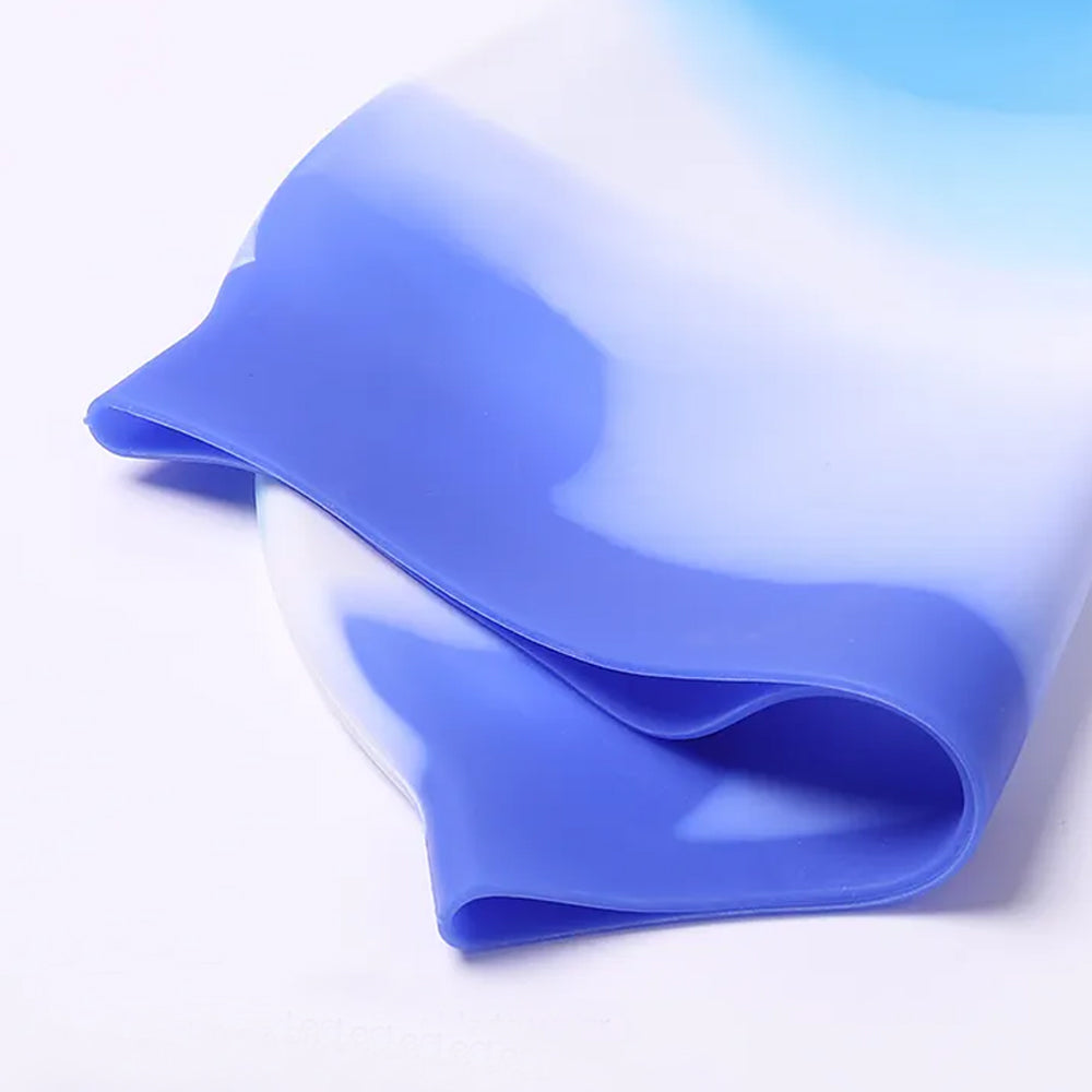 Silicone Waterproof Swimming Cap in Rainbow Design