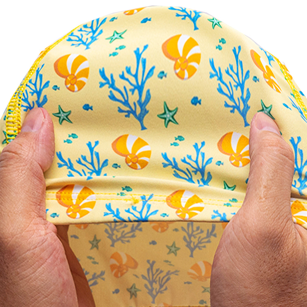 Protective Toddler Swim Cap Coral - Close Up