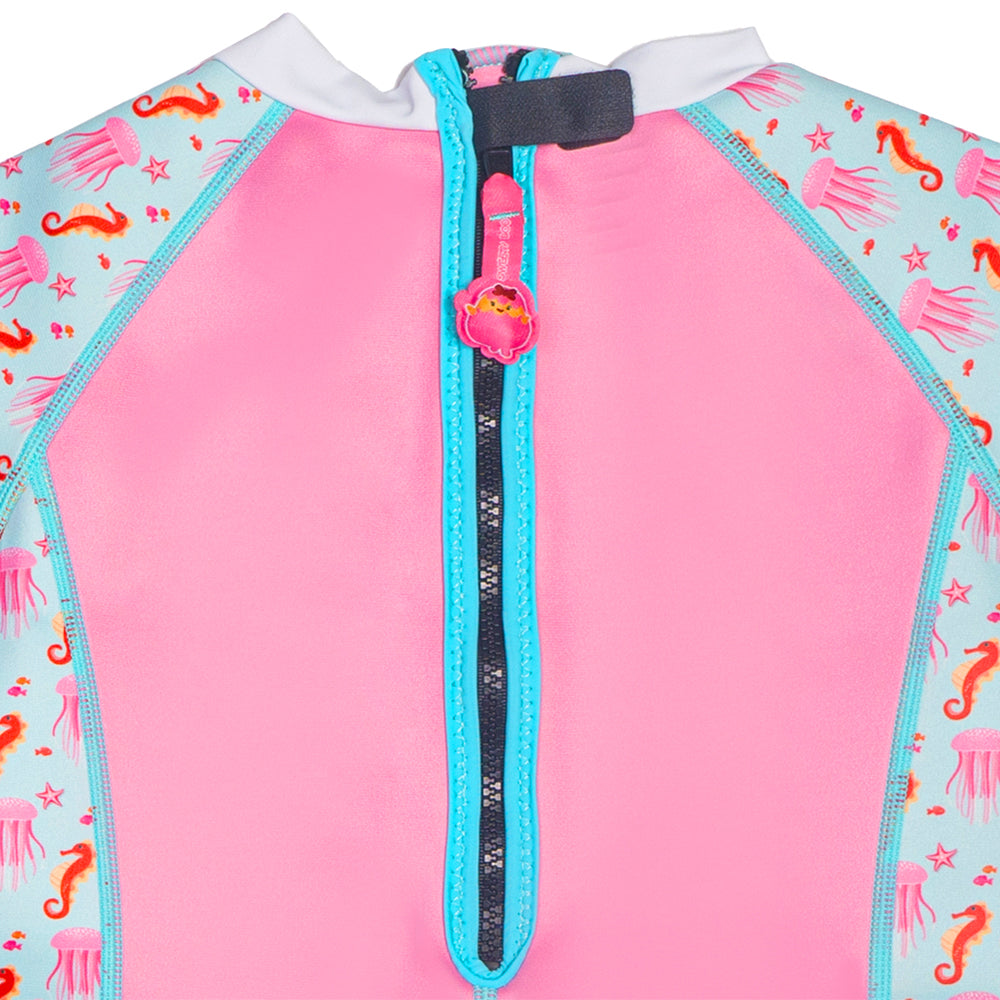 Warmiebabes Baby & Toddler Thermal Swimsuit UPF50+ Pink Jellyfish_cute pink bathing suits