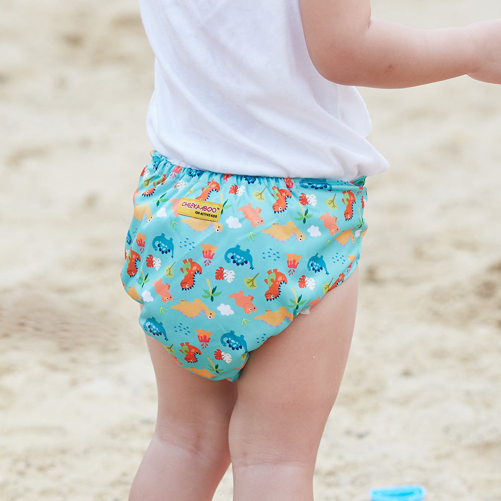 Baby Reusable Swim Diaper - Dino - Free Size