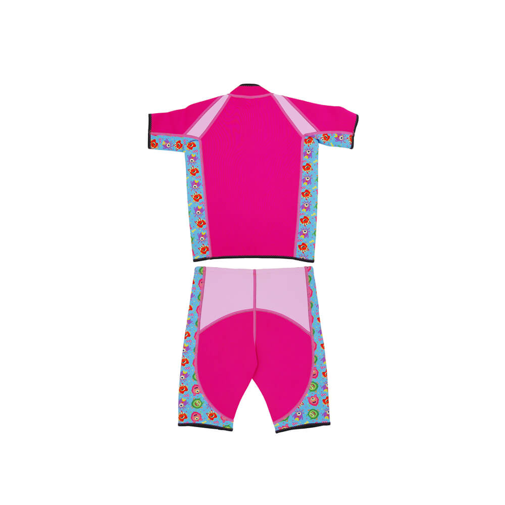 Twinwets Toddler Thermal Swimsuit UPF50+ Pink Monster