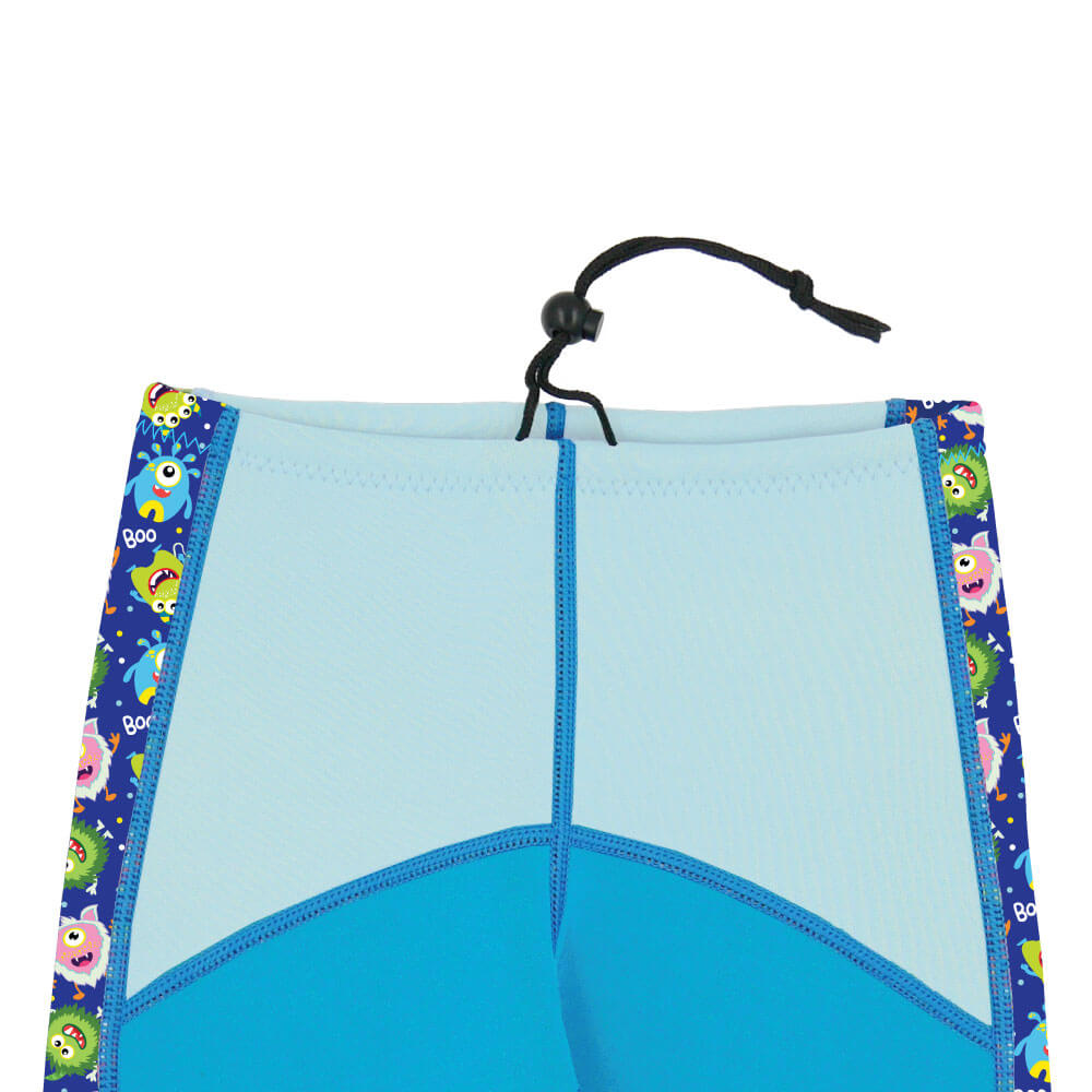 Twinwets Toddler Thermal Swimsuit UPF50+ Blue Monster_Adjustable Fit Shorts