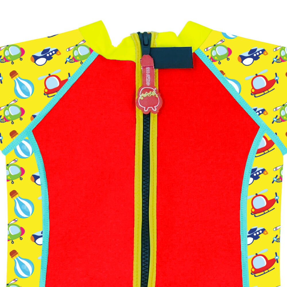 Warmiebabes Baby & Toddler Thermal Swimsuit UPF50+ Red Sky Transportation_Infant Swimwear