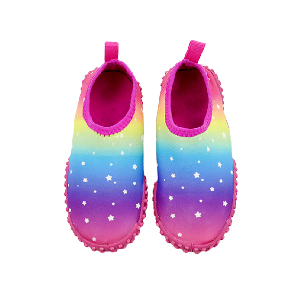 Toddler's Aqua Shoes Pink Rainbow