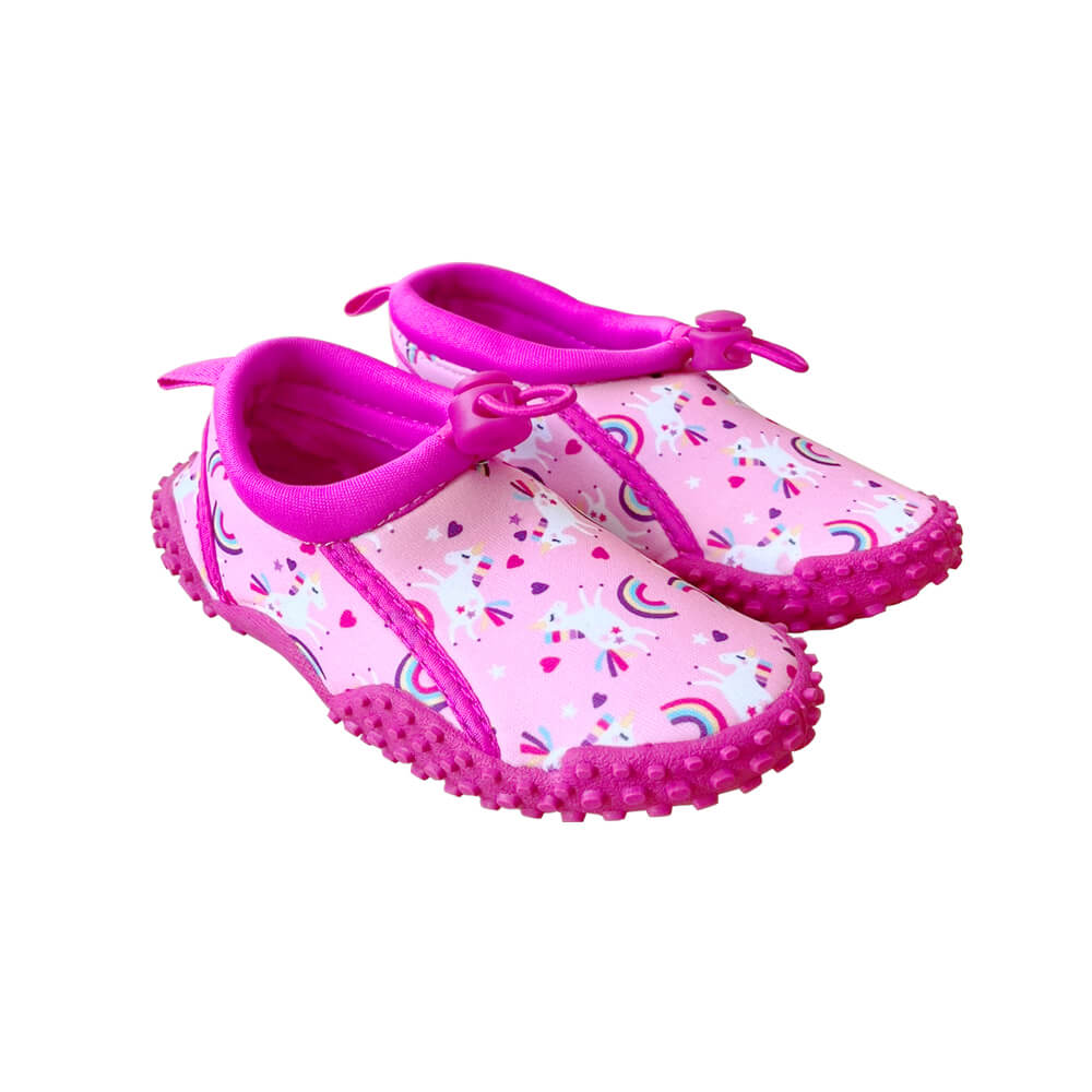Aqua Closed Toe Water Shoes - Pink Unicorn