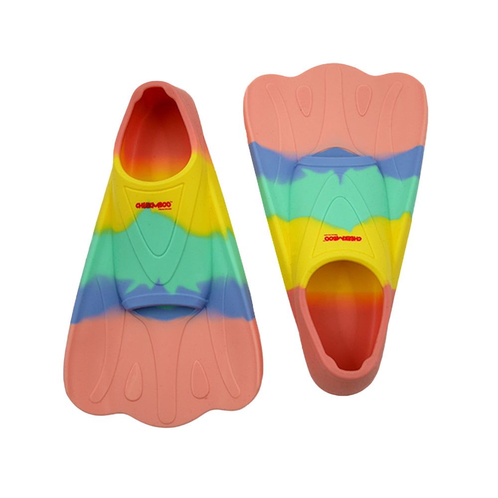 Childrens Flippers for Swimming - Pink Rainbow