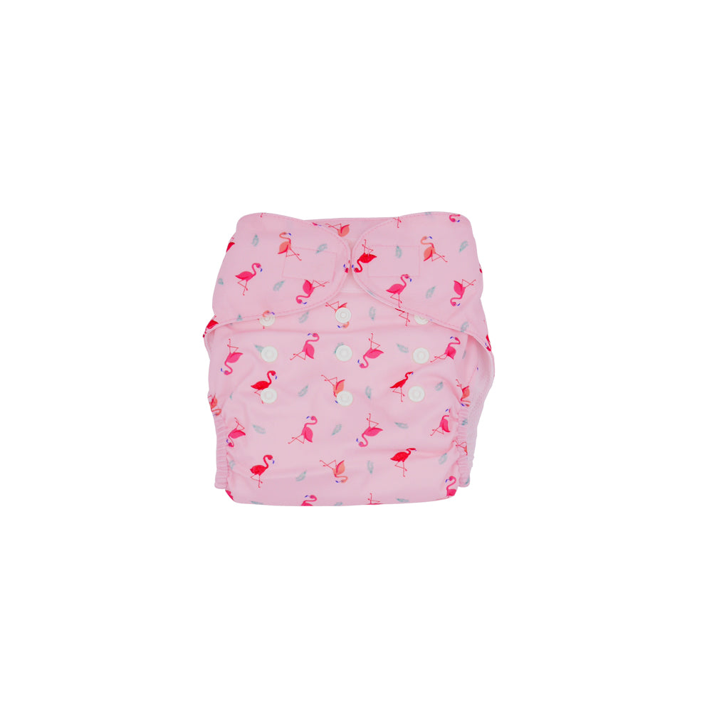 Cloth Reusable Diapers in Flamingo Design