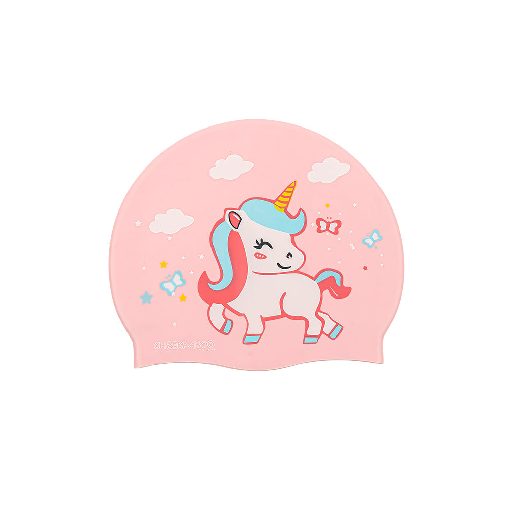 Watertight Swim Cap in Happy Unicorn Design