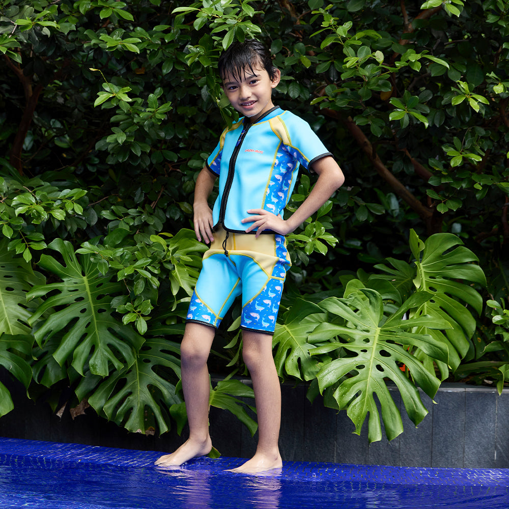 Twinwets Toddler Thermal Swimsuit UPF50+ Blue Shark