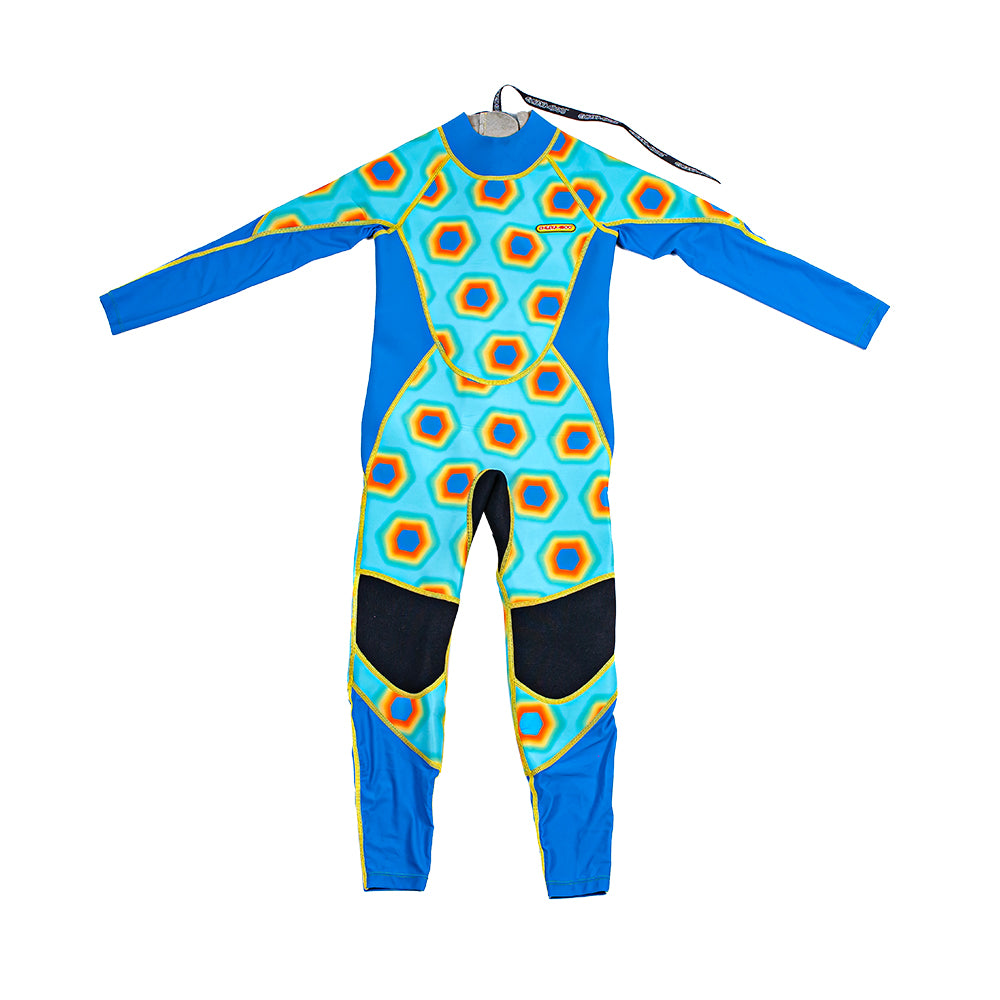 Long Sleeve Sunsafe Toddler Thermal Swimsuit UPF50+ Hexagon