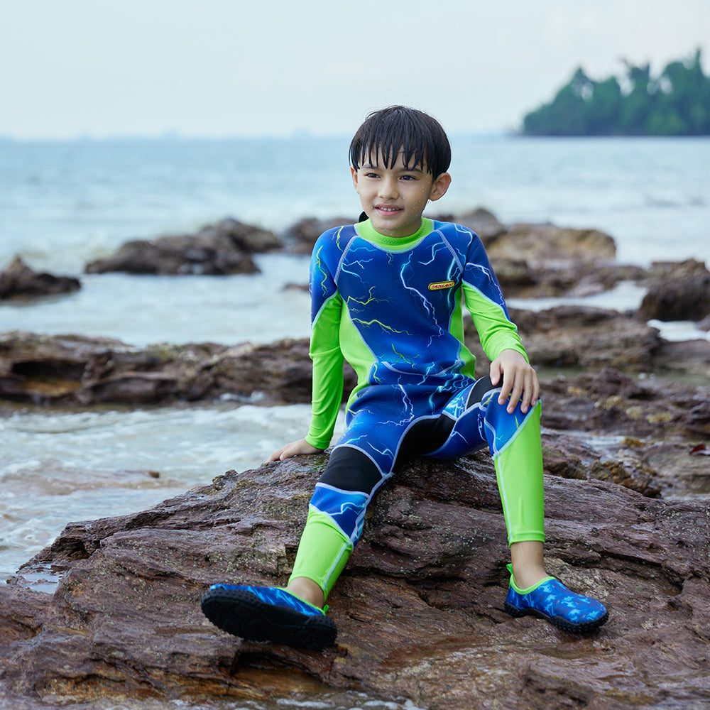 Long Sleeve Sunsafe Toddler Thermal Swimsuit UPF50+ Thunder