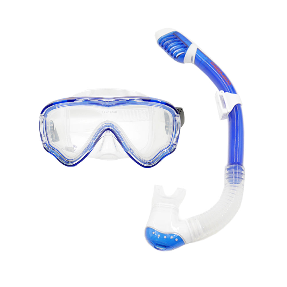 Blue Snorkel Mask with Soft Silicone and Good Fit