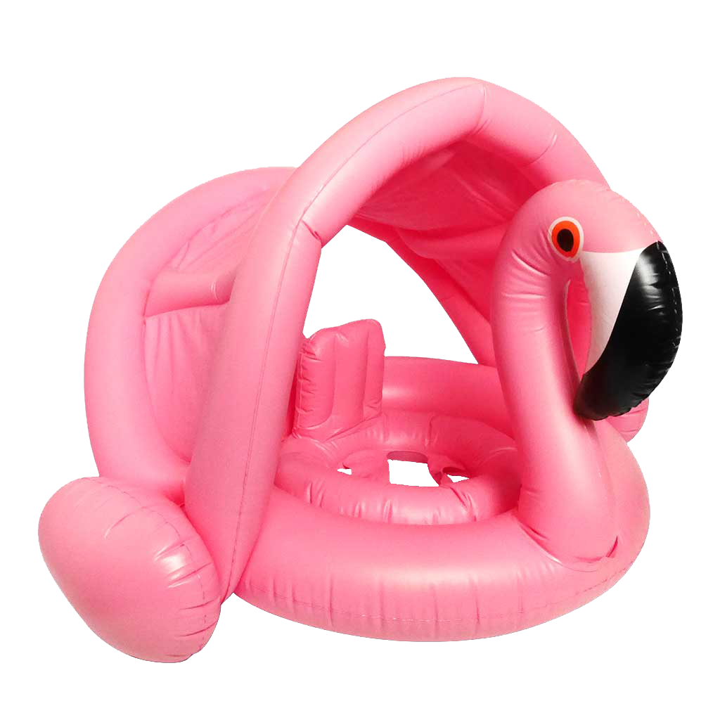 Baby Swim Float with Sunshade - Flamingo ( 6 Months Old & Above )