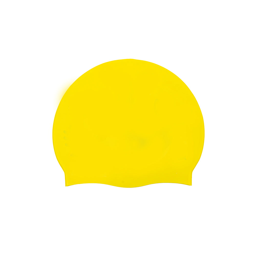 Silicone Swim Hat - Yellow Shark_Back View