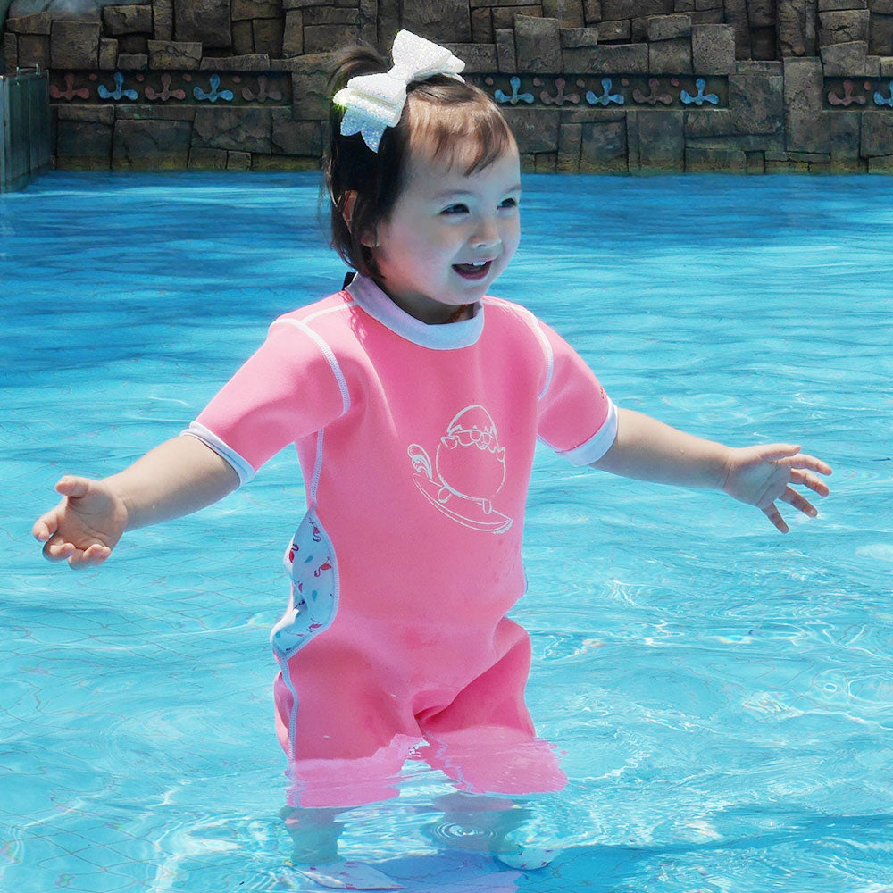 Warmiebabes Baby & Toddler Thermal Swimsuit UPF50+ Pink Flamingo