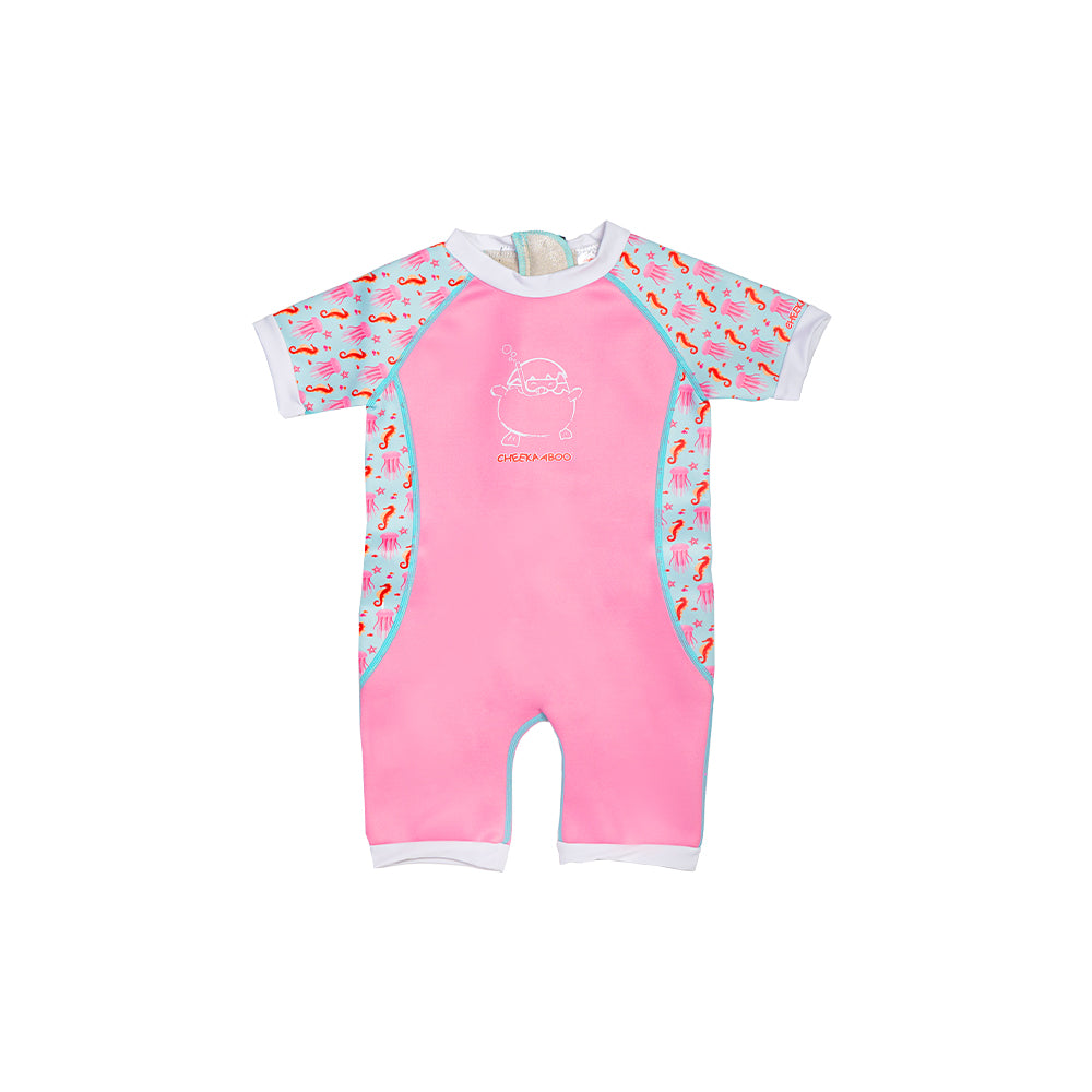 Warmiebabes Baby & Toddler Thermal Swimsuit UPF50+ Pink Jellyfish_cute pink bathing suits