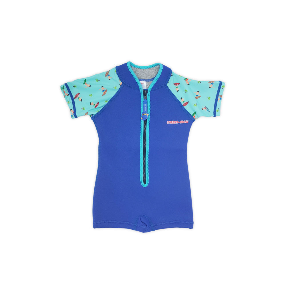 Wobbie Toddler Thermal Swimsuit UPF50+ Navy Blue Surfer_Dark Blue One Piece Swimsuit