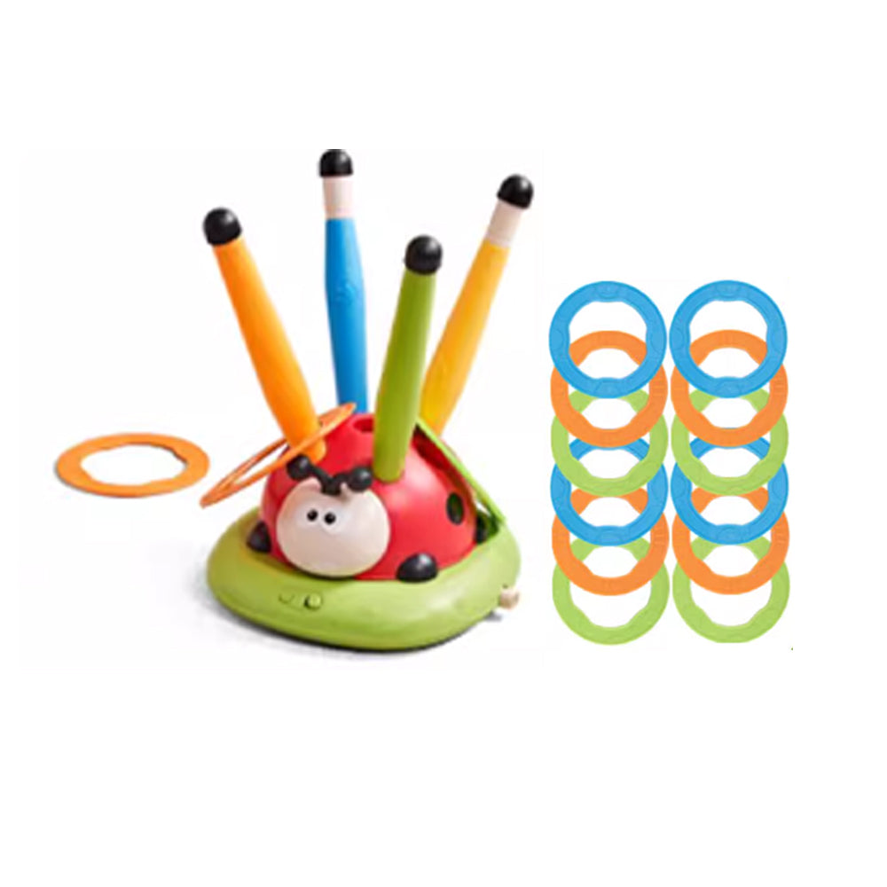 2-in-1 High Jump and Ring Toss Game - Ladybug