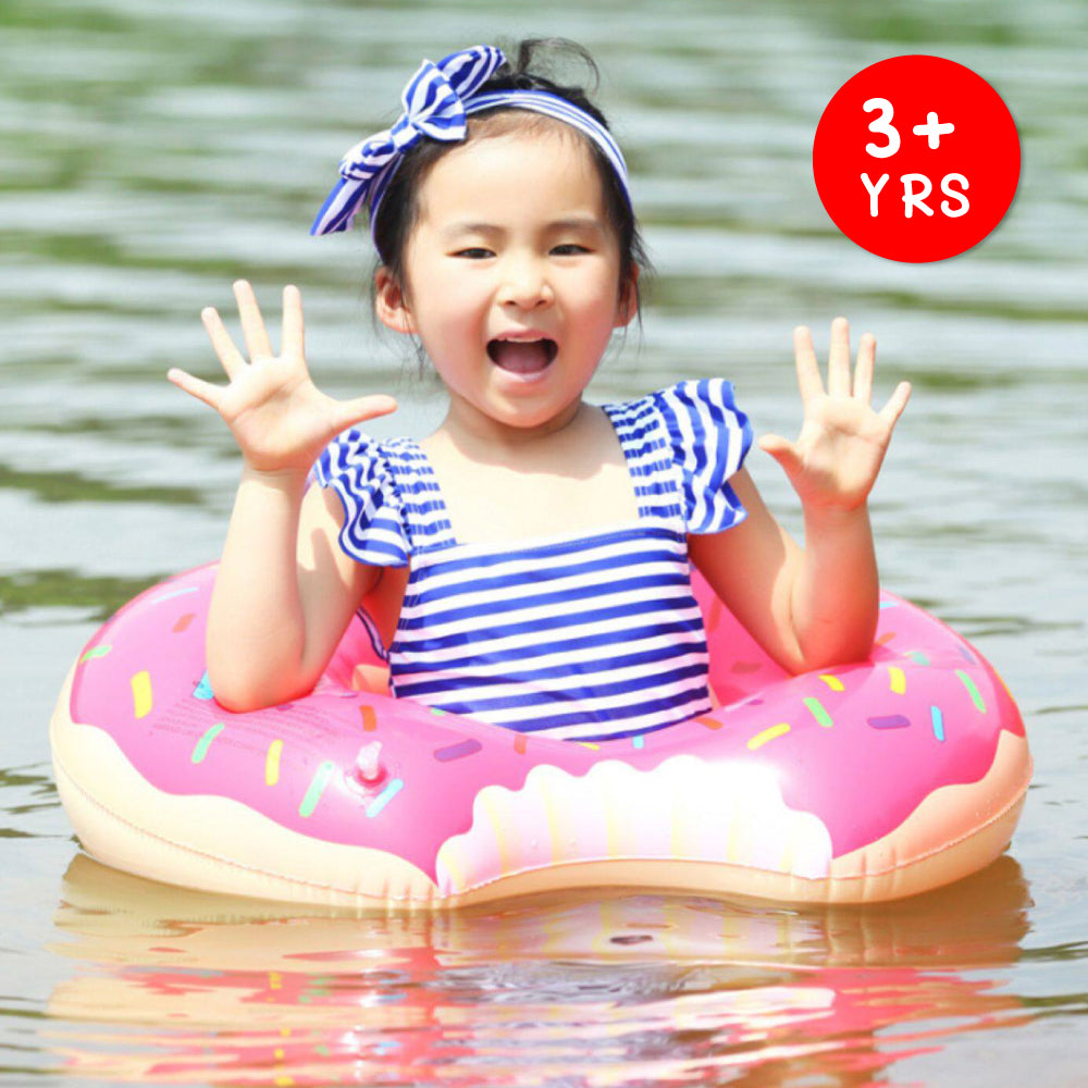 Children Inflatable Kids Swim Ring - Pink Donut ( 3 Years Old & Above)