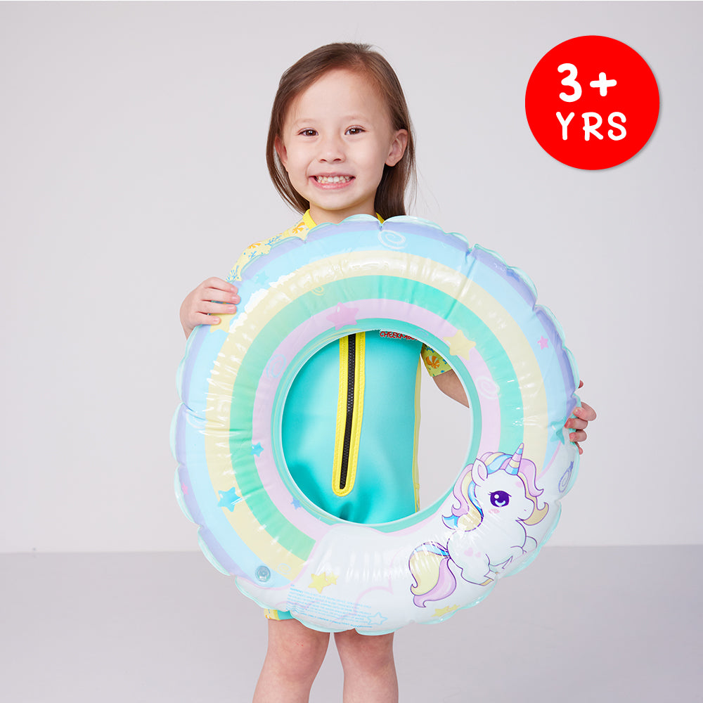 Children Inflatable Kids Swim Ring - Rainbow Unicorn ( 3 Years Old & Above)