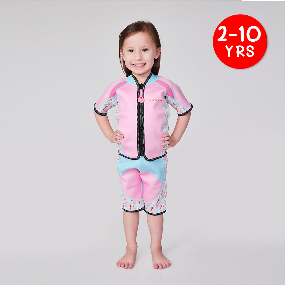 Twinwets Toddler Thermal Swimsuit UPF50+ Pink Jellyfish