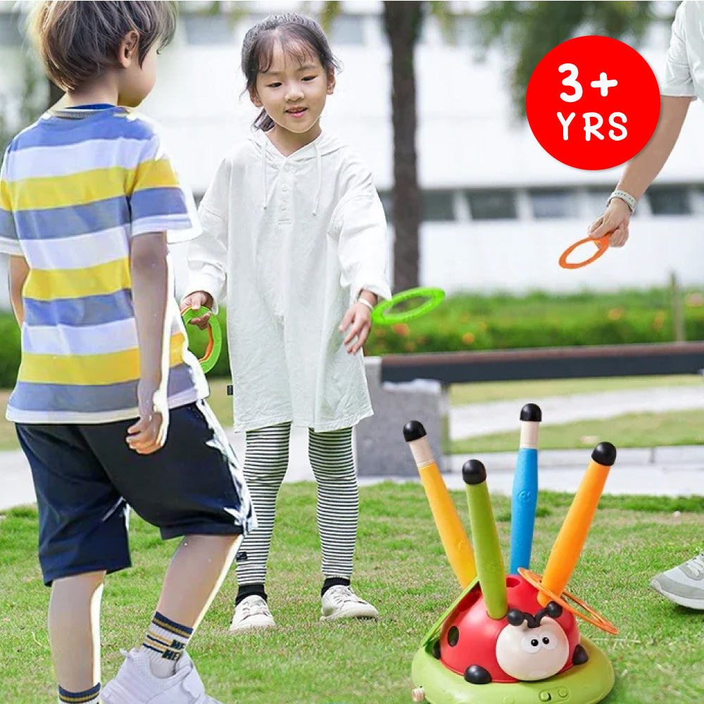 2-in-1 High Jump and Ring Toss Game - Ladybug