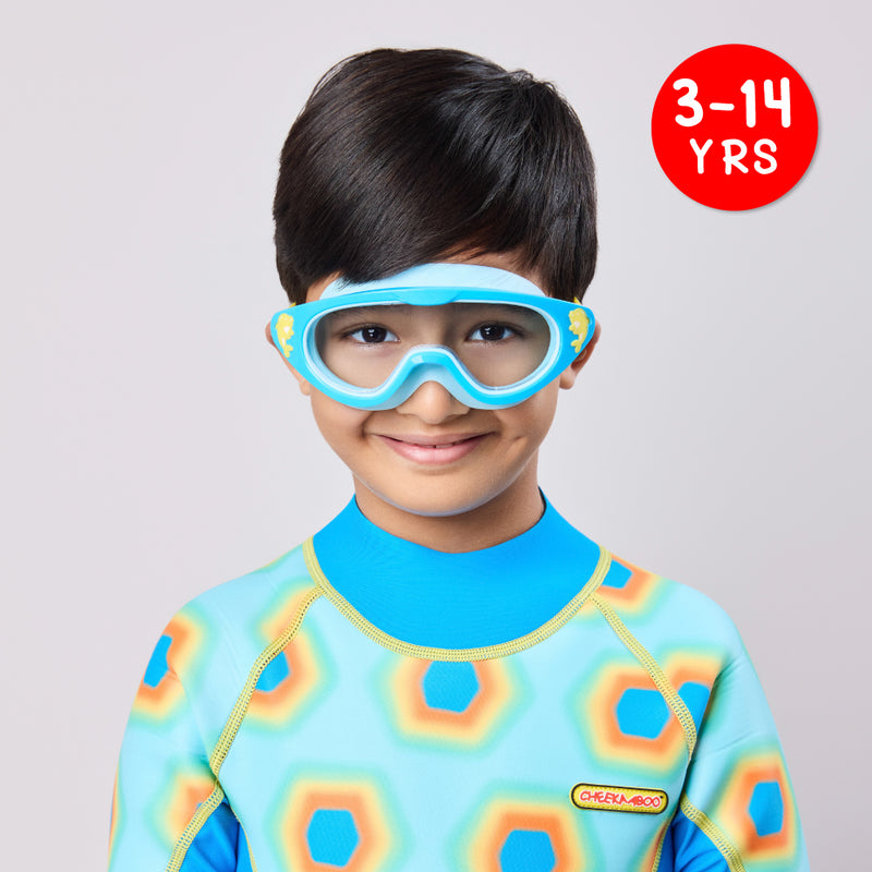 Wide Frame Swimming Goggles - Blue Dolphin