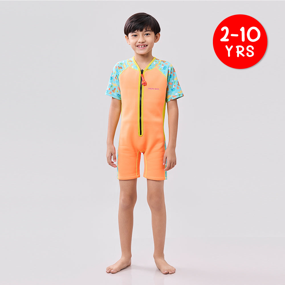Wobbie Toddler Thermal Swimsuit UPF50+ - Orange Dino
