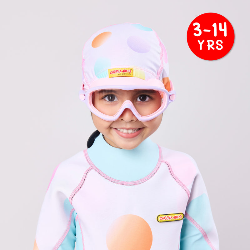 Wide Frame Swim Goggles Buckle - Purple Pink