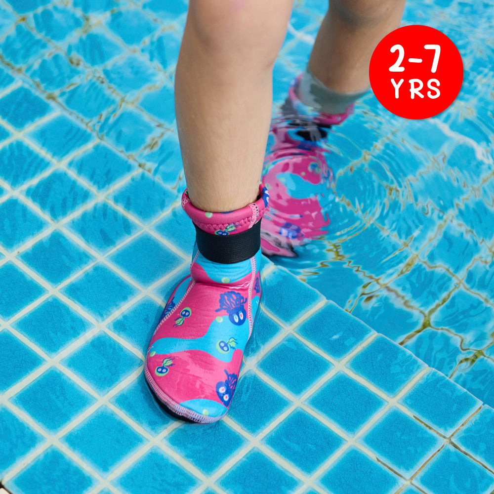 Toddler Protective Beach Socks - Coral Starfish