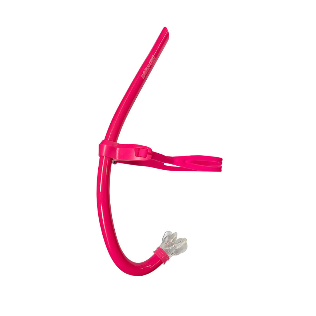 Kids Swimming Training Front-Mounted Snorkel Tube Pink