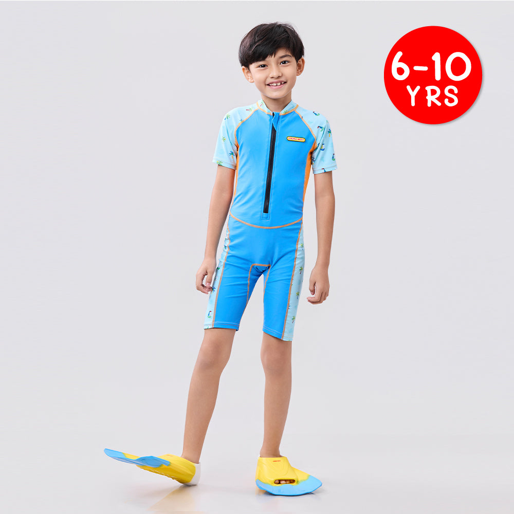 Silicone Swim Fins - Blue Yellow
