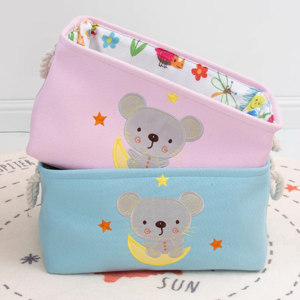 Fabric Organization Storage Bag - Pink Koala Bear (Rectangle)