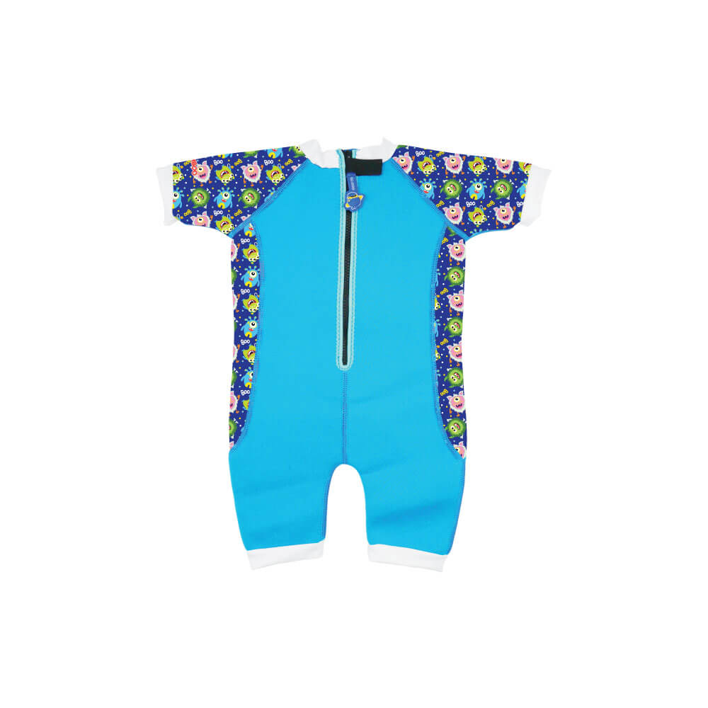 Warmiebabes Baby & Toddler Thermal Swimsuit UPF50+ Blue Monster