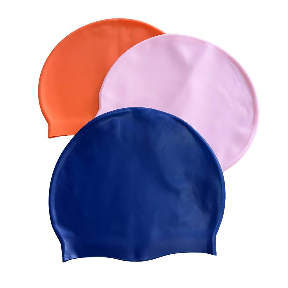 Silicone Waterproof Swimming Cap - Navy Blue (2 - 8 years)