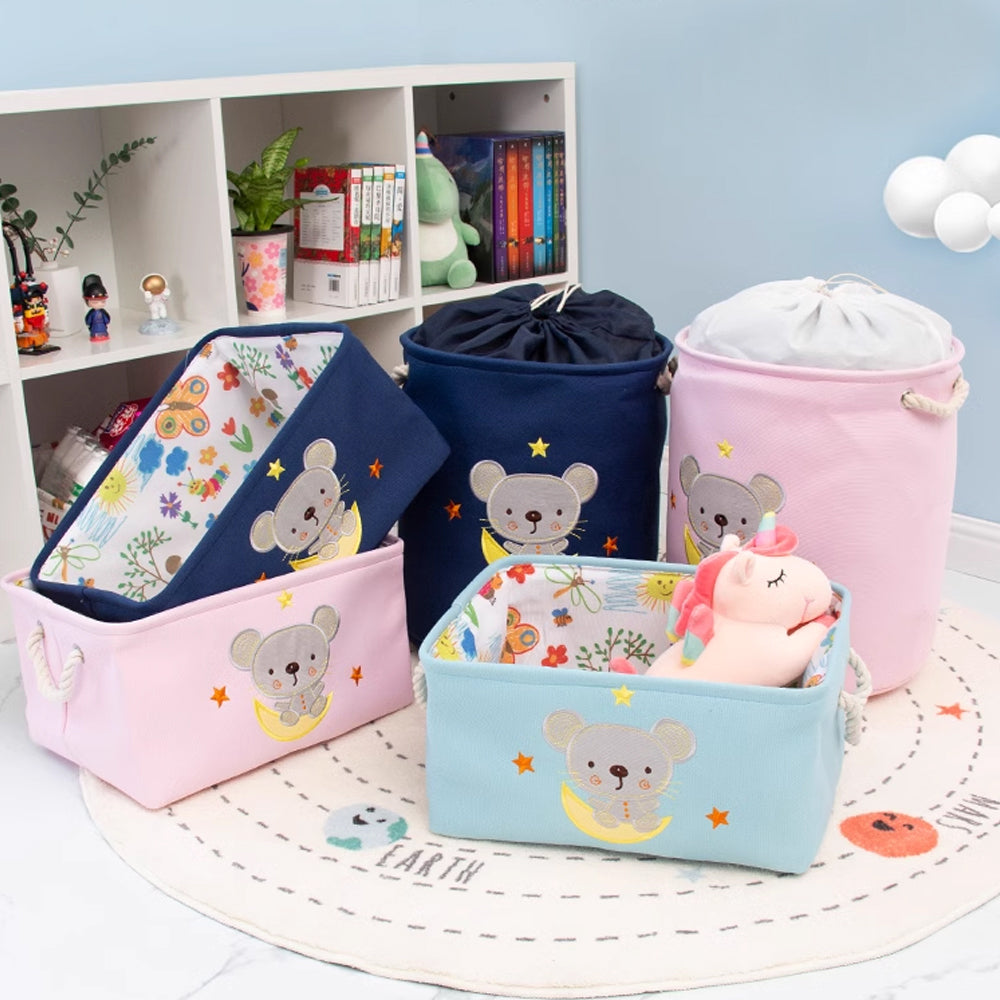 Fabric Organization Storage Bag - Pink Koala Bear (Rectangle)