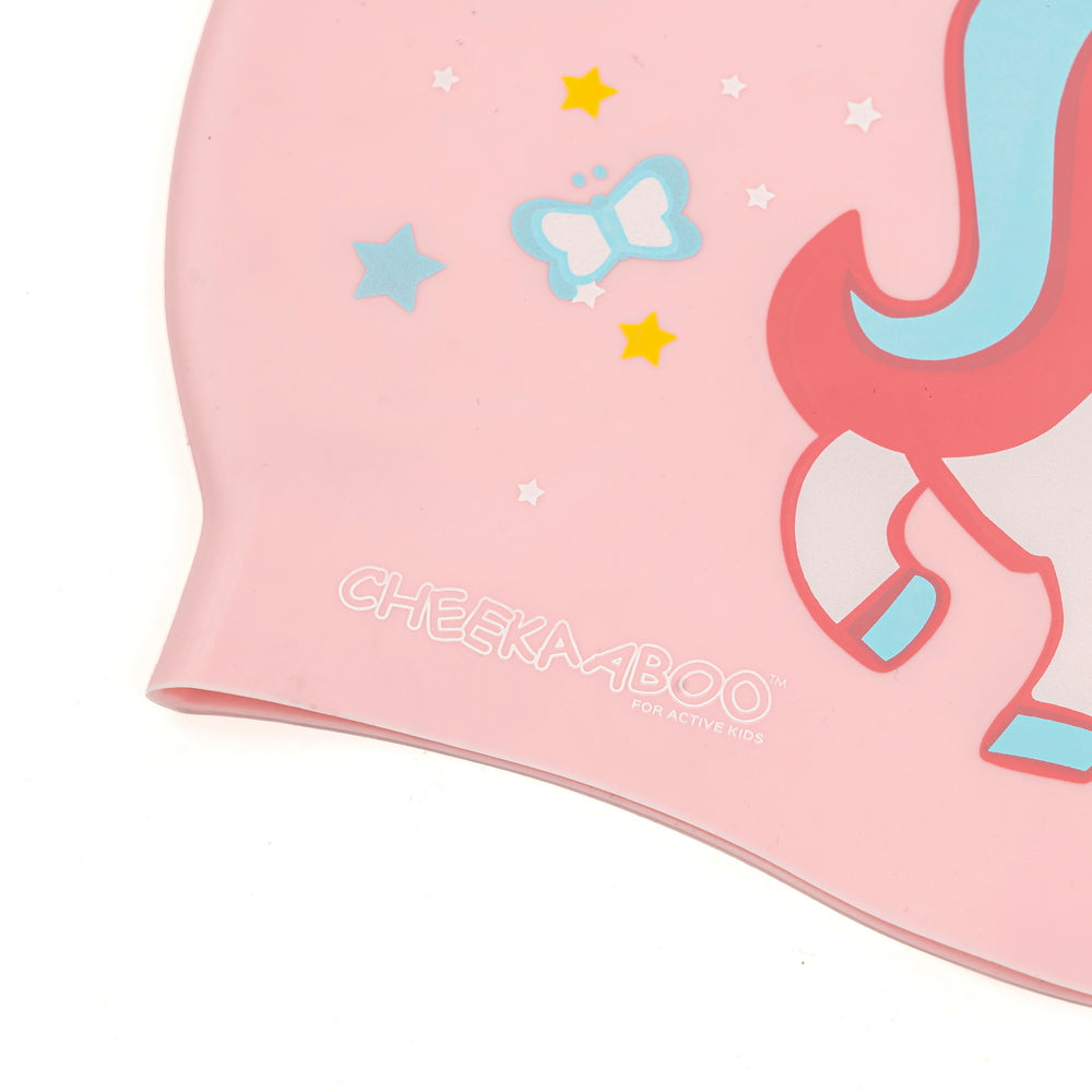 Silicone Swim Cap in Pink_Close Up