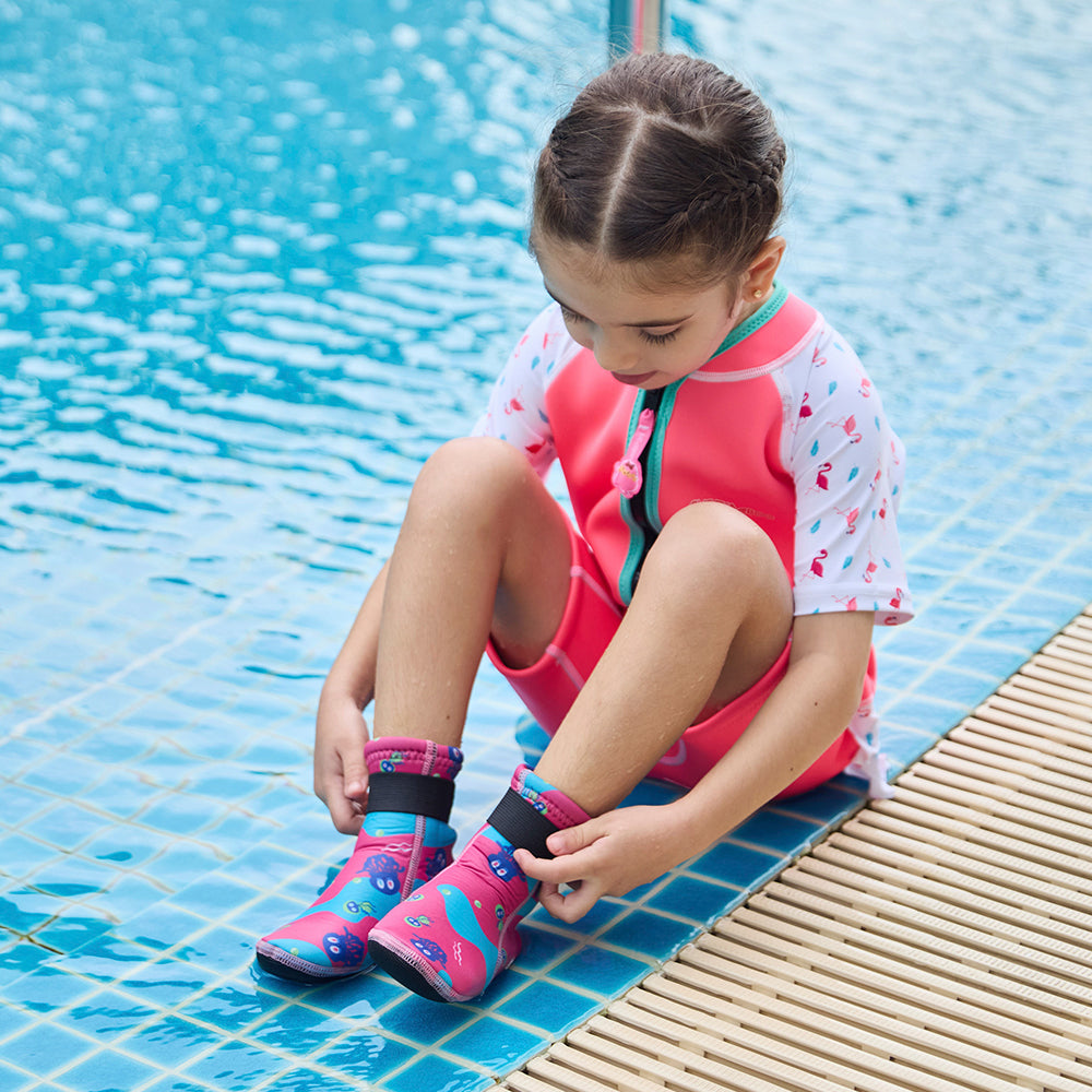 Toddler Protective Beach Socks - Blue Jellyfish