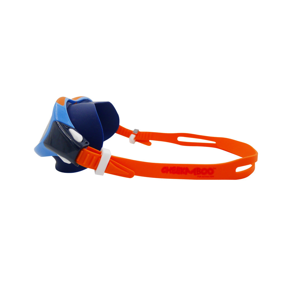 Kids Silicone Wide Frame Swimming Goggles - Blue Orange