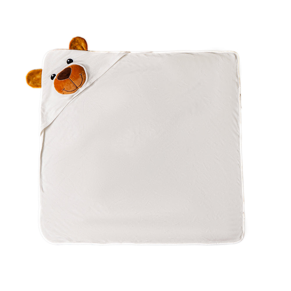 Cheekaaboo's Premium Bamboo Bath Towel - White Bear